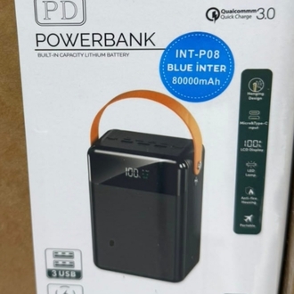 Siyah Powerbank 80000mAh
