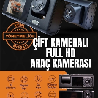 wifi destekli 3 kameralı araç kamera seti dip fiyat