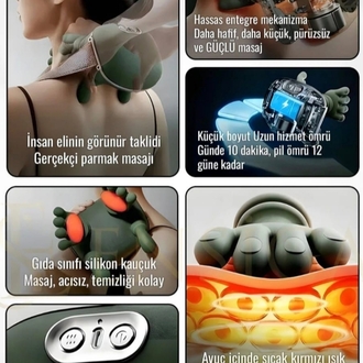 Masaj aleti parmak boyun diz kollar ısıtmalı model