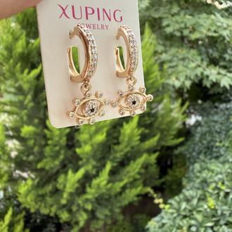 Xuping Çelik Taşlı Göz Küpe