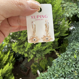Xuping Çelik Taşlı Göz Küpe