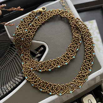 Bohem Bronz Choker Kolye