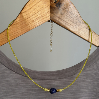 Limni Kolye (Kuvars/Lapis Lazuli)