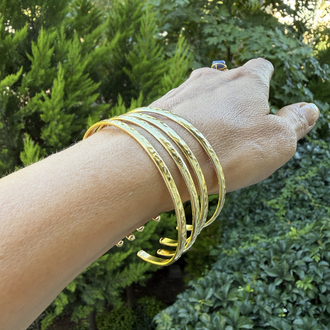 Dövme Desen Altın Kaplama Cuff Kelepçe Bileklik 