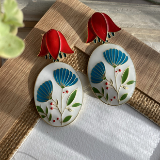 Rumi Çini Küpe