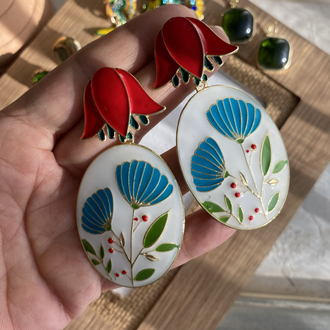 Rumi Çini Küpe