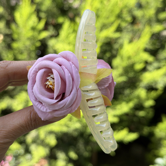 Pembe Çiçekli Toka