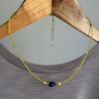 Limni Kolye (Kuvars/Lapis Lazuli)