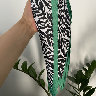 Zebra Desenli Piliseli Fular