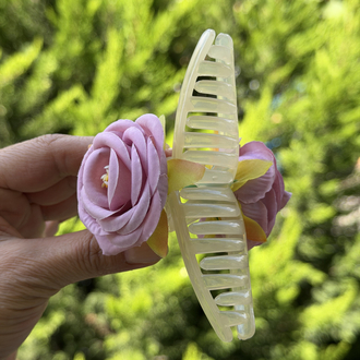 Pembe Çiçekli Toka