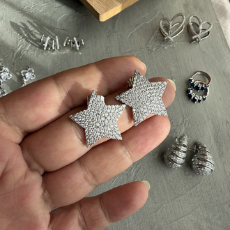 Zirkon Taşlı Büyük Yıldız Xuping Küpe