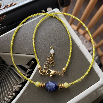 Limni Kolye (Kuvars/Lapis Lazuli)