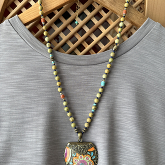 Perran Kolye (Odun Jasper/Turkuaz) 