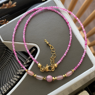 Zin Kolye (Pembe Kuvars/Pembe Opal)