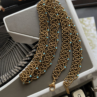 Bohem Bronz Choker Kolye