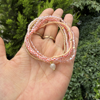 Şeker Pembe Çoklu Bileklik