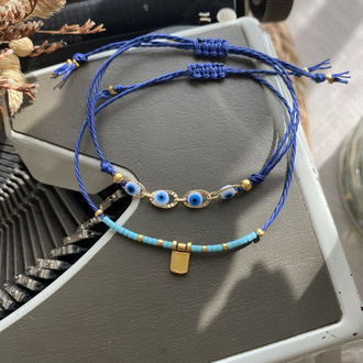 İkili Minimal Deniz Bileklik