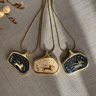 Geyik Dansı Çelik Kolye