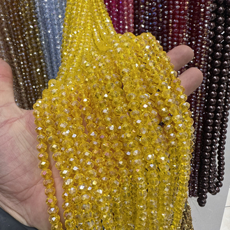 8 MM Kristal Şeffaf Limon Janjanlı (AB) Boncuk