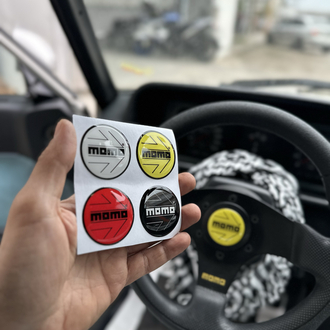 Momo direksiyon korna butonu damla sticker 4 lü paket