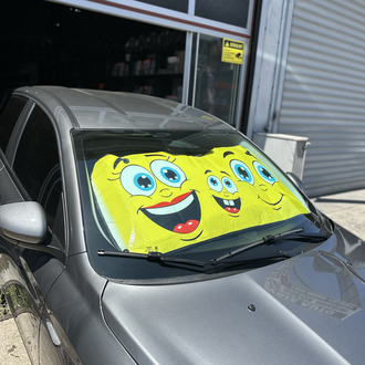Baskılı güneşlik sarı smile emoji