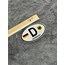 D oval alüminyum sticker