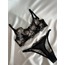 Siyah Desenli Bralet Takımı