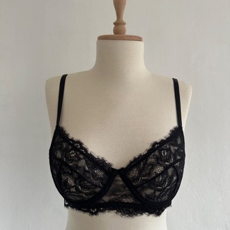 Siyah Dantel Detaylı Bralet Takımı