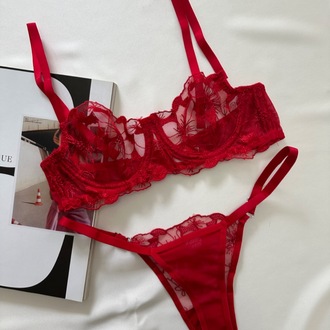 Red Rose Bralet Takımı 