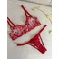 Kırmızı Kalp Desenli Bralet Takımı