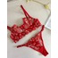 Kırmızı Desenli Bralet Takımı
