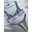 Lila Mavi İşleme Detaylı Bralet Takımı