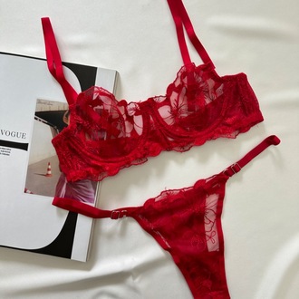 Red Rose Bralet Takımı 