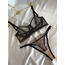 Siyah Floral Bralet Takımı