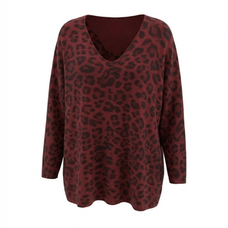 Leopar Desenli İthal Triko