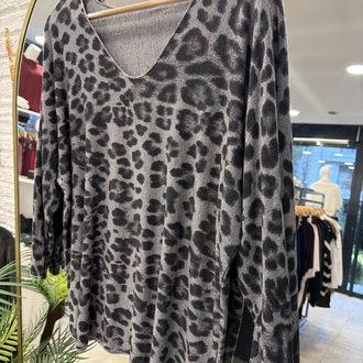 Leopar Desenli İthal Triko