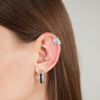 Brambuta İsis Kıkırdak Küpe Earcuff Beyaz