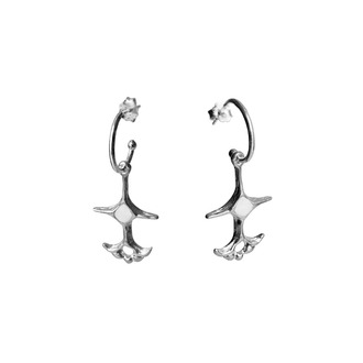 Brambuta Ankh Hoops Beyaz Gümüş
