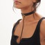 Brambuta Patra Zincir Detaylı Deri Choker - Patra107