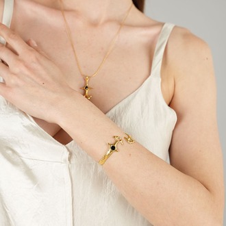 Brambuta Ankh Cuff - Siyah