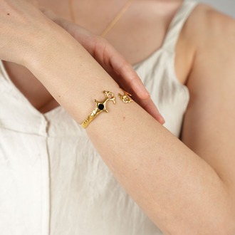 Brambuta Ankh Cuff - Siyah