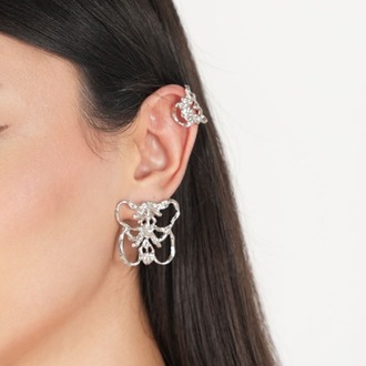 Brambuta Nanshe Earcuff Kıkırdak Küpe Gümüş