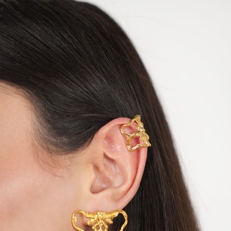 Nanshe Earcuff Kıkırdak Küpe Altın