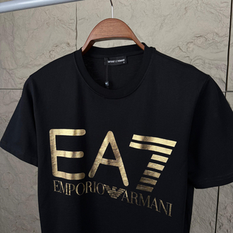 Emporio Armani Ea7 Baskılı Siyah T-Shirt