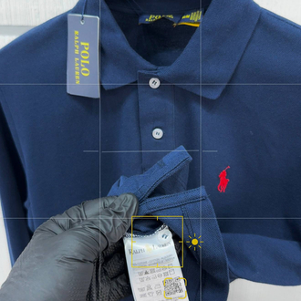 Ralph Laurn Uzun Kollu Lacivert Polo Yaka T-Shirt