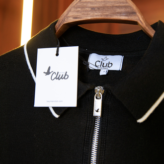 Bmn Club Siyah Half Zip Triko