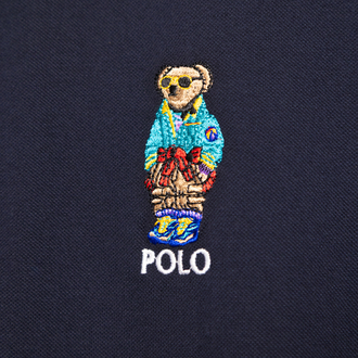 Ralph Laurn Ayıcık Nakışlı Lacivert Polo Yaka T-Shirt