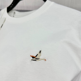 Bmn Club Kuş Nakışlı Beyaz T-shirt