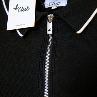 Bmn Club Siyah Half Zip Triko