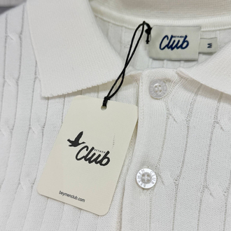 Bmn Club Beyaz Polo Yaka Triko
